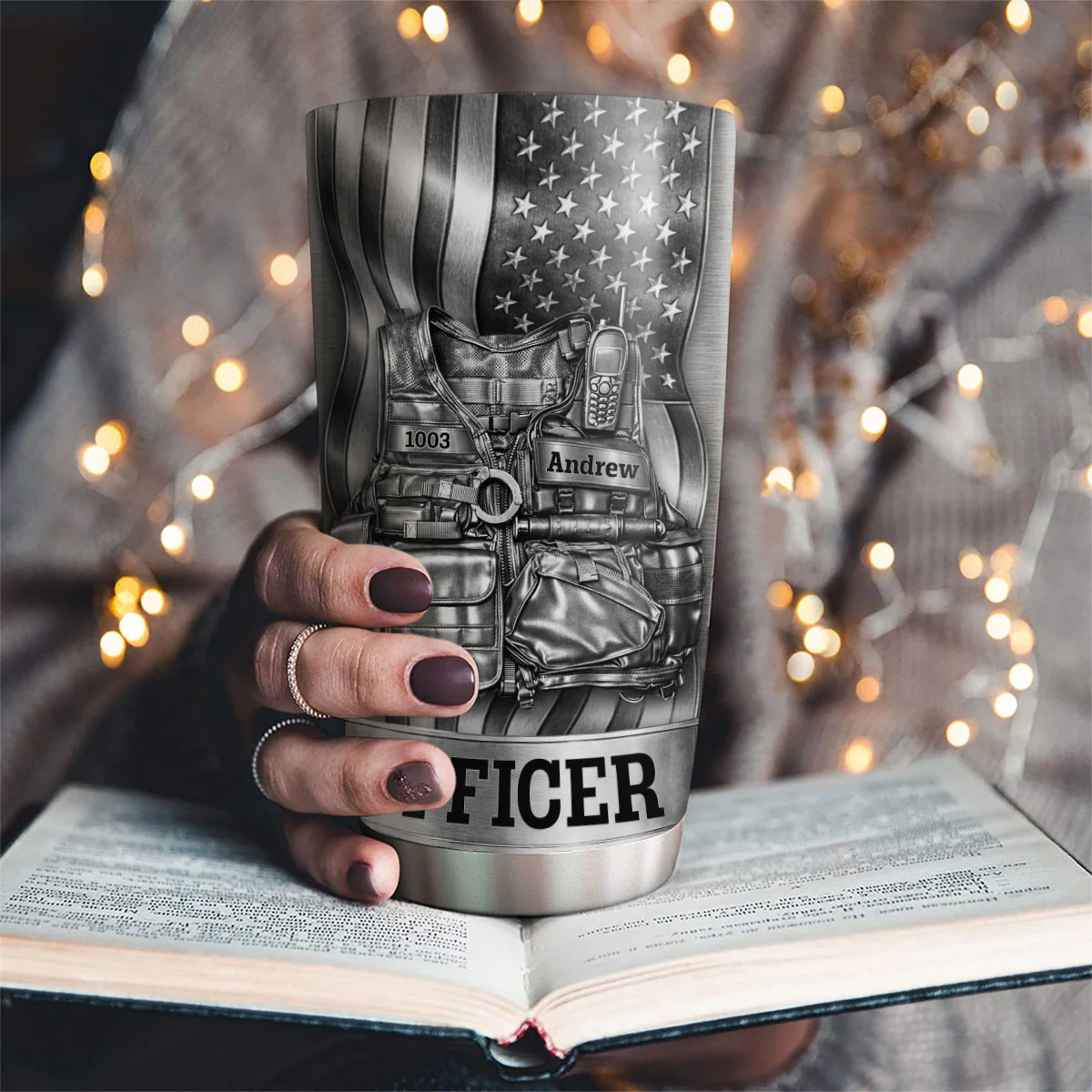 Officer On Duty - Personalized Custom Tumbler - Image 5
