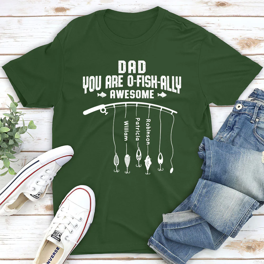 Ofishally Awesome Dad - Personalized Custom Shirt - Image 3