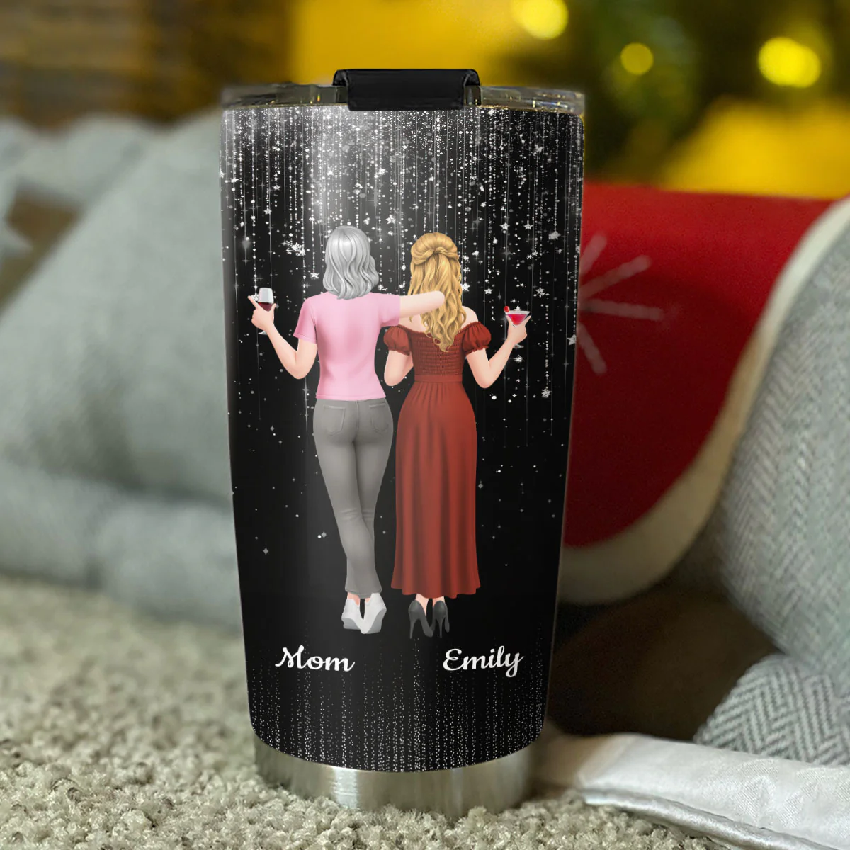 Oh Mother And Daughter - Personalized Custom Tumbler - Image 5