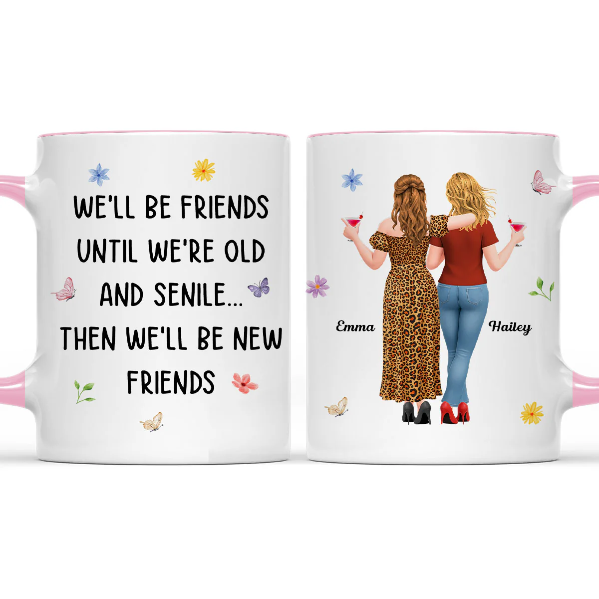 Old And Senile - Personalized Custom Accent Mug