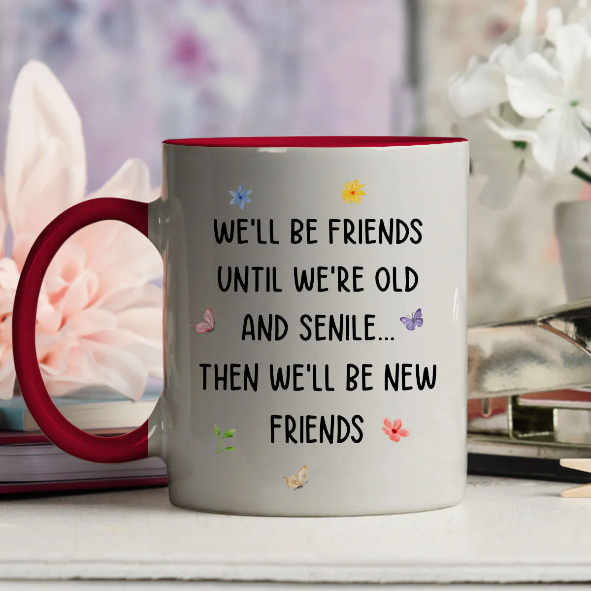 Old And Senile - Personalized Custom Accent Mug - Image 3