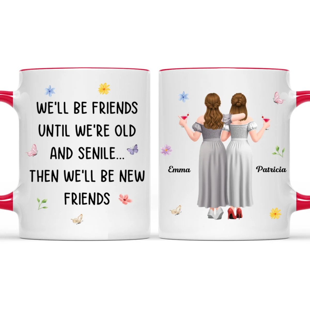 Old And Senile - Personalized Custom Accent Mug - Image 8