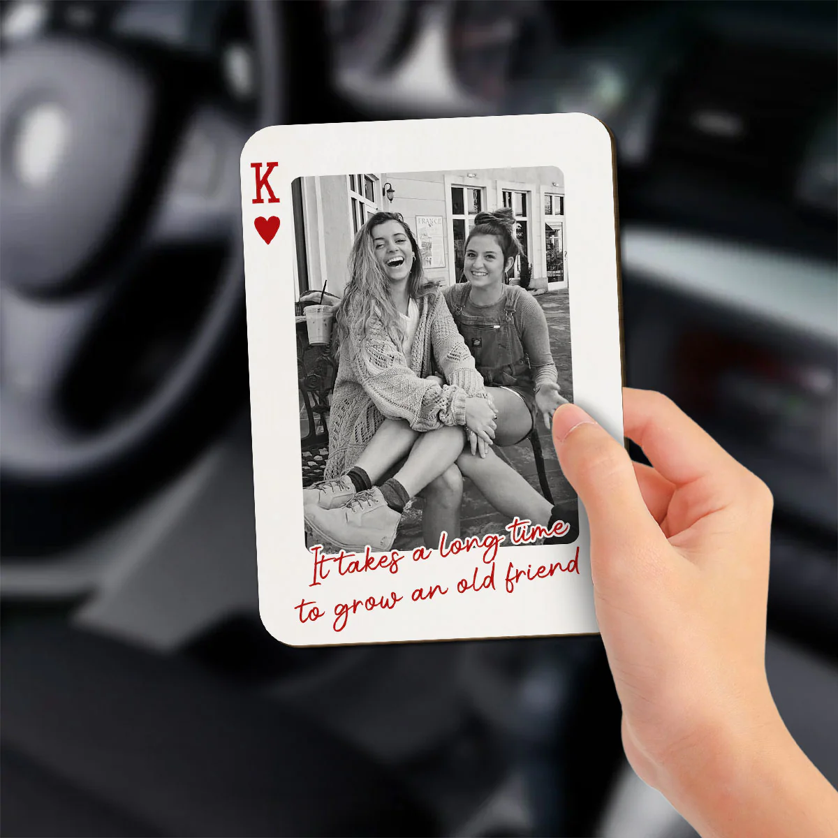 Old Friend - Personalized Custom Car Visor Clip - Image 2