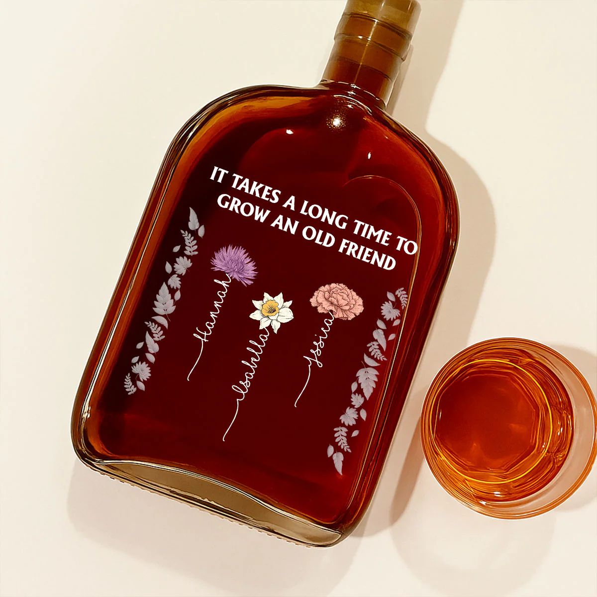 Old Friends - Personalized Custom Spirits Decanter - Image 2
