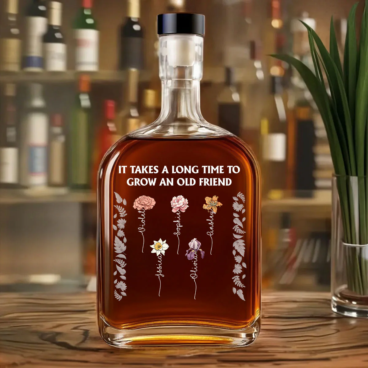 Old Friends - Personalized Custom Spirits Decanter - Image 3