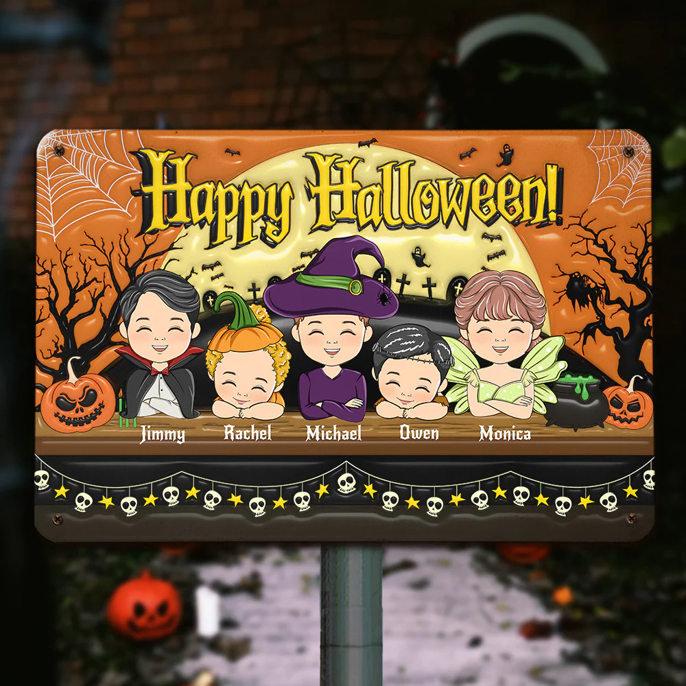 On Hallow Day - Personalized Custom 3D Inflated Effect Metal Sign
