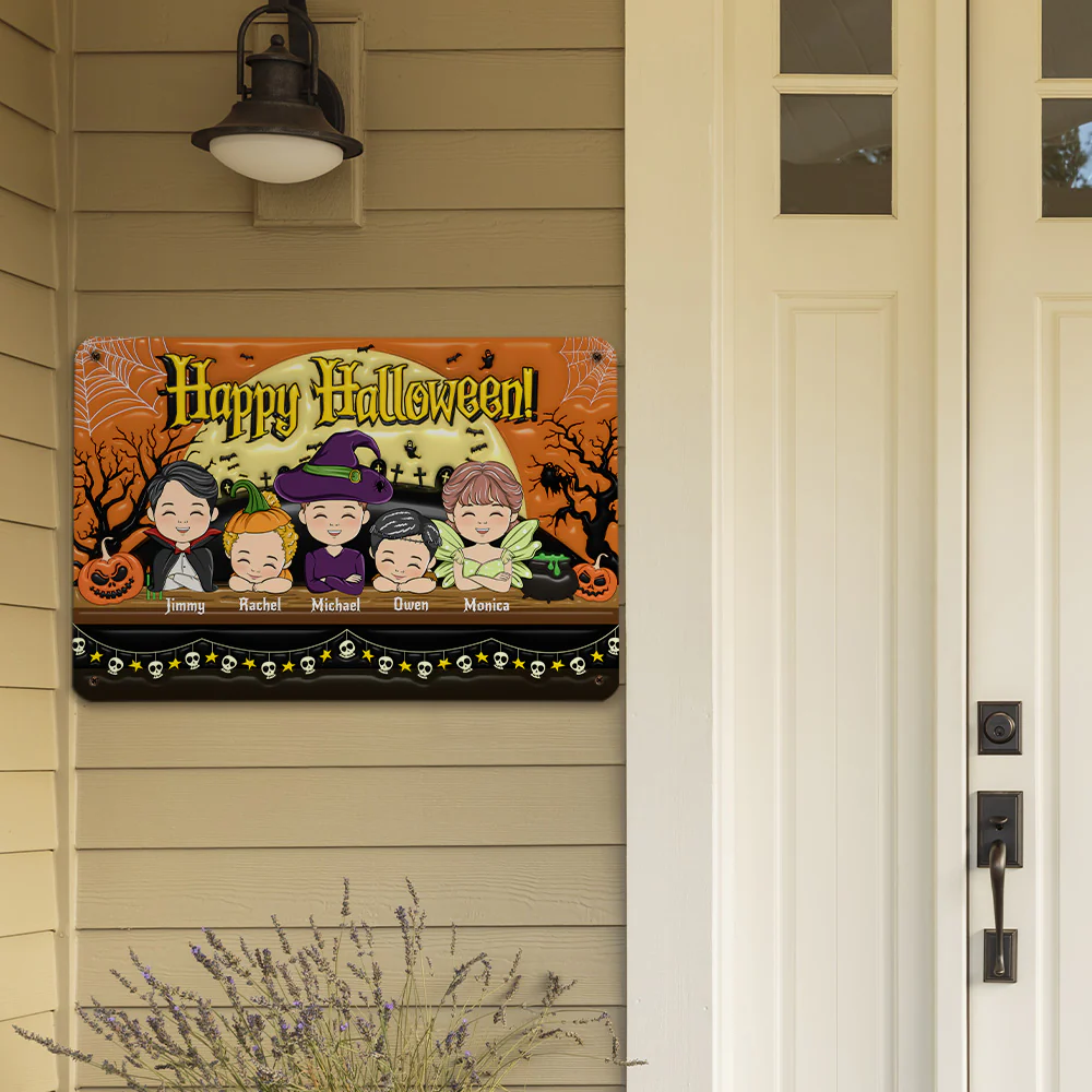 On Hallow Day - Personalized Custom 3D Inflated Effect Metal Sign - Image 2
