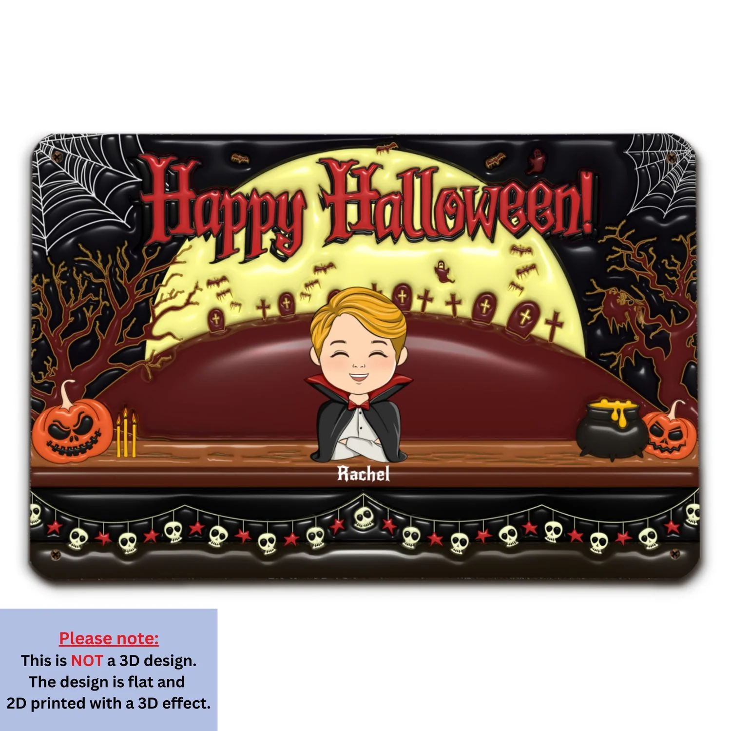 On Hallow Day - Personalized Custom 3D Inflated Effect Metal Sign - Image 6