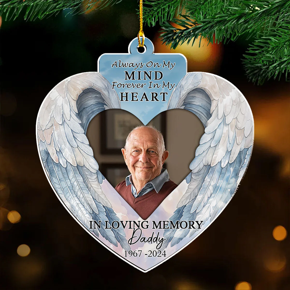 On My Mind Forever - Personalized Custom Acrylic Ornament - Image 2