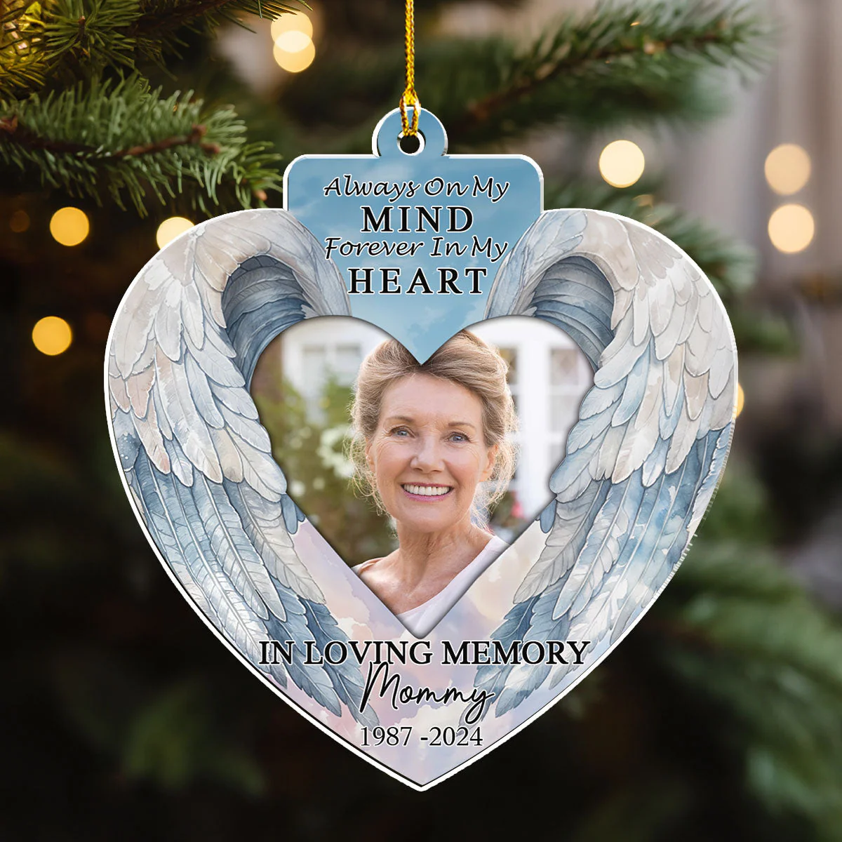 On My Mind Forever - Personalized Custom Acrylic Ornament - Image 3