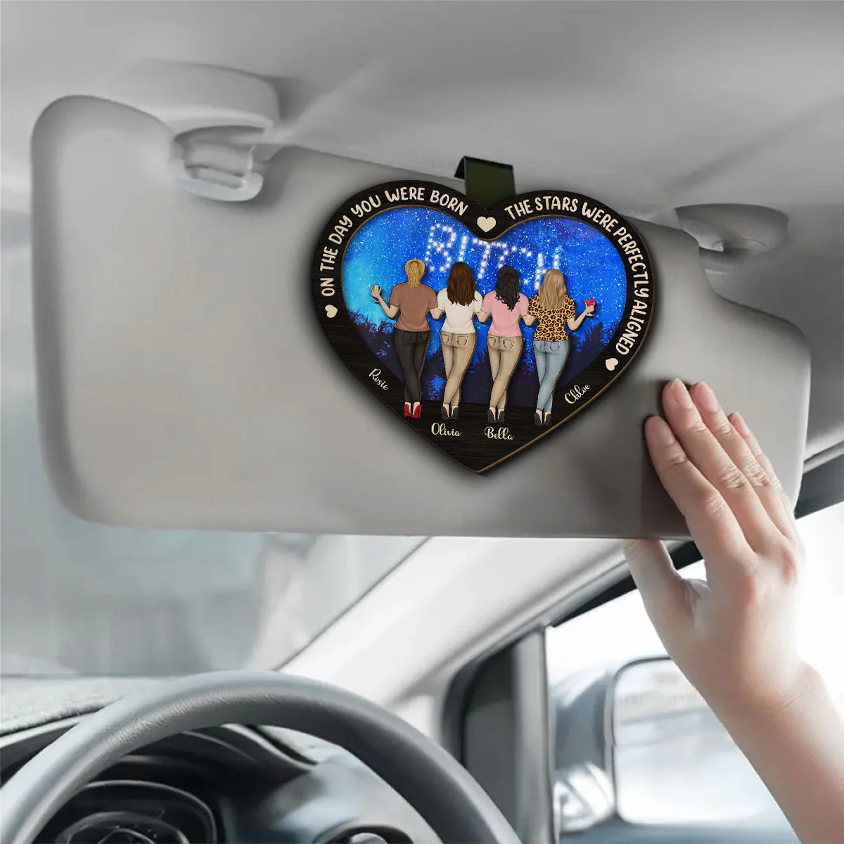 On The Day You Were Born - Personalized Custom Car Visor Clip - Image 4
