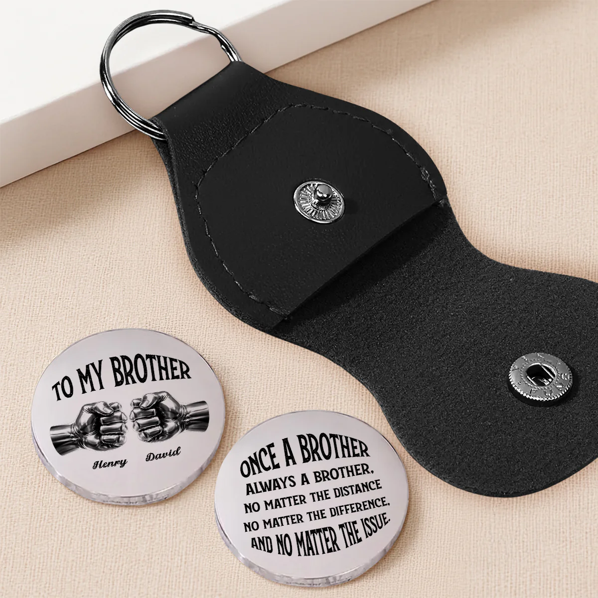 Once A Brother And Always A Brother - Personalized Custom Pocket Hug - Image 3