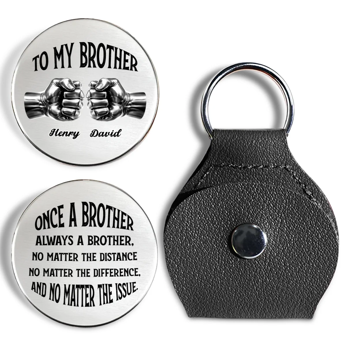 Once A Brother And Always A Brother - Personalized Custom Pocket Hug - Image 6
