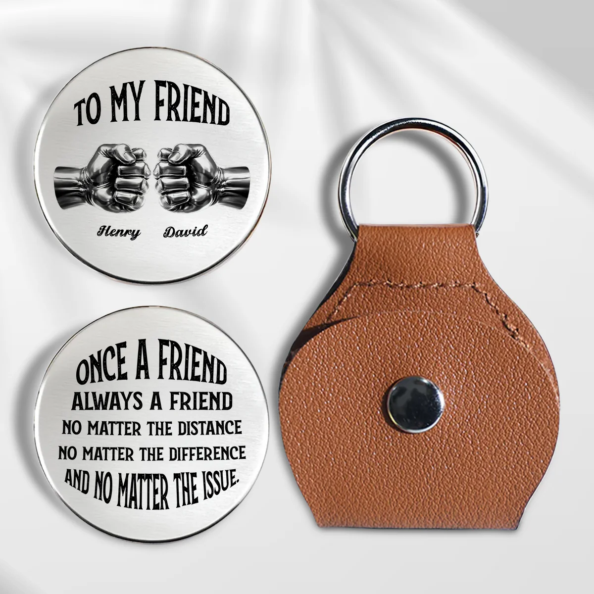 Once A Friend And Always A Friend - Personalized Custom Pocket Hug - Image 4