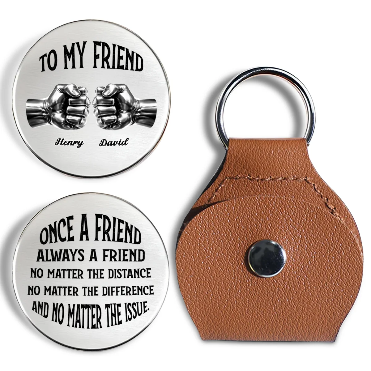 Once A Friend And Always A Friend - Personalized Custom Pocket Hug - Image 6