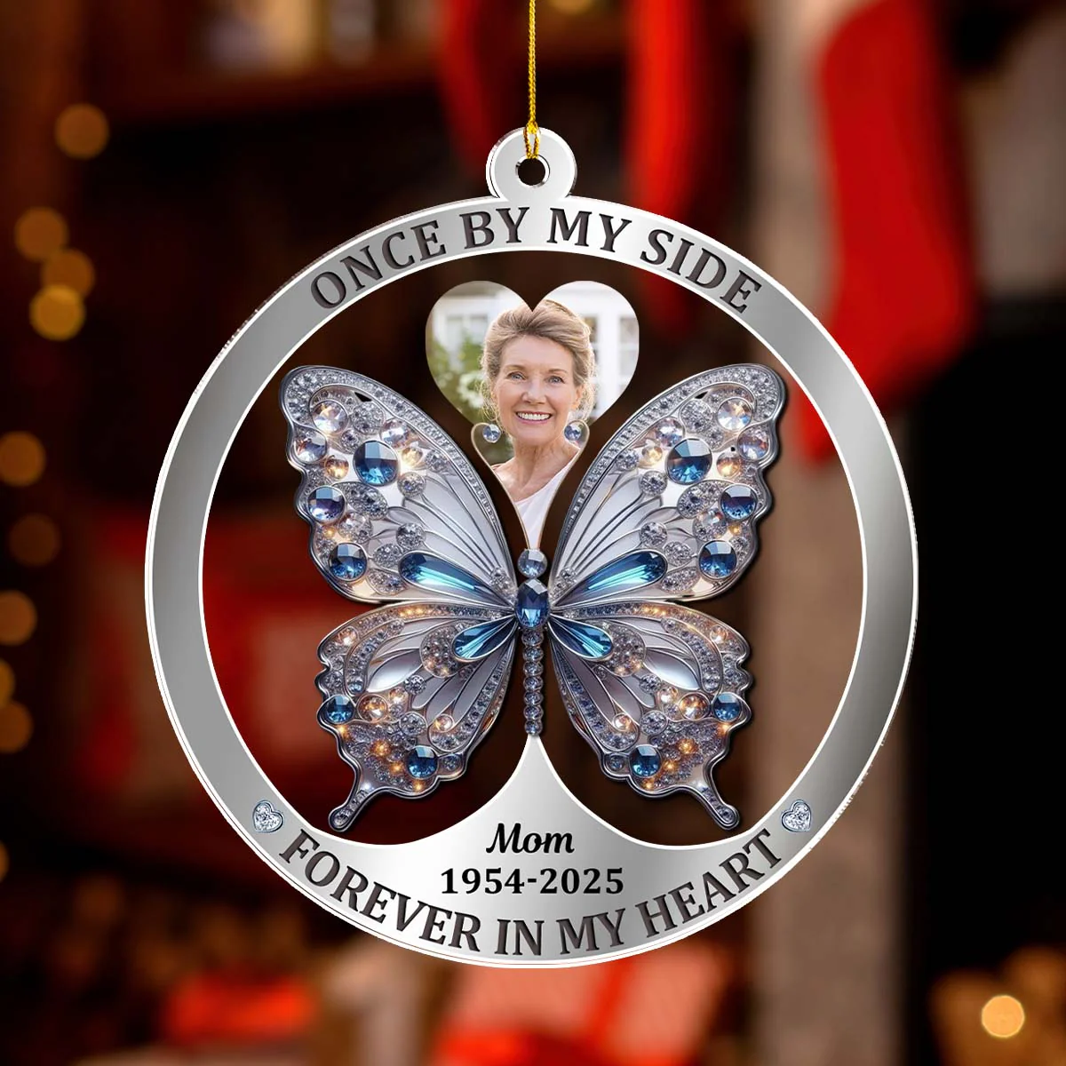 Once By My Side - Personalized Custom Acrylic Ornament - Image 4