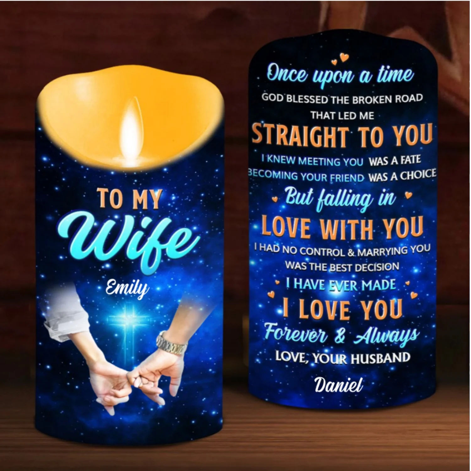 Once Upon A Time - Personalized Custom LED Candle - Image 6