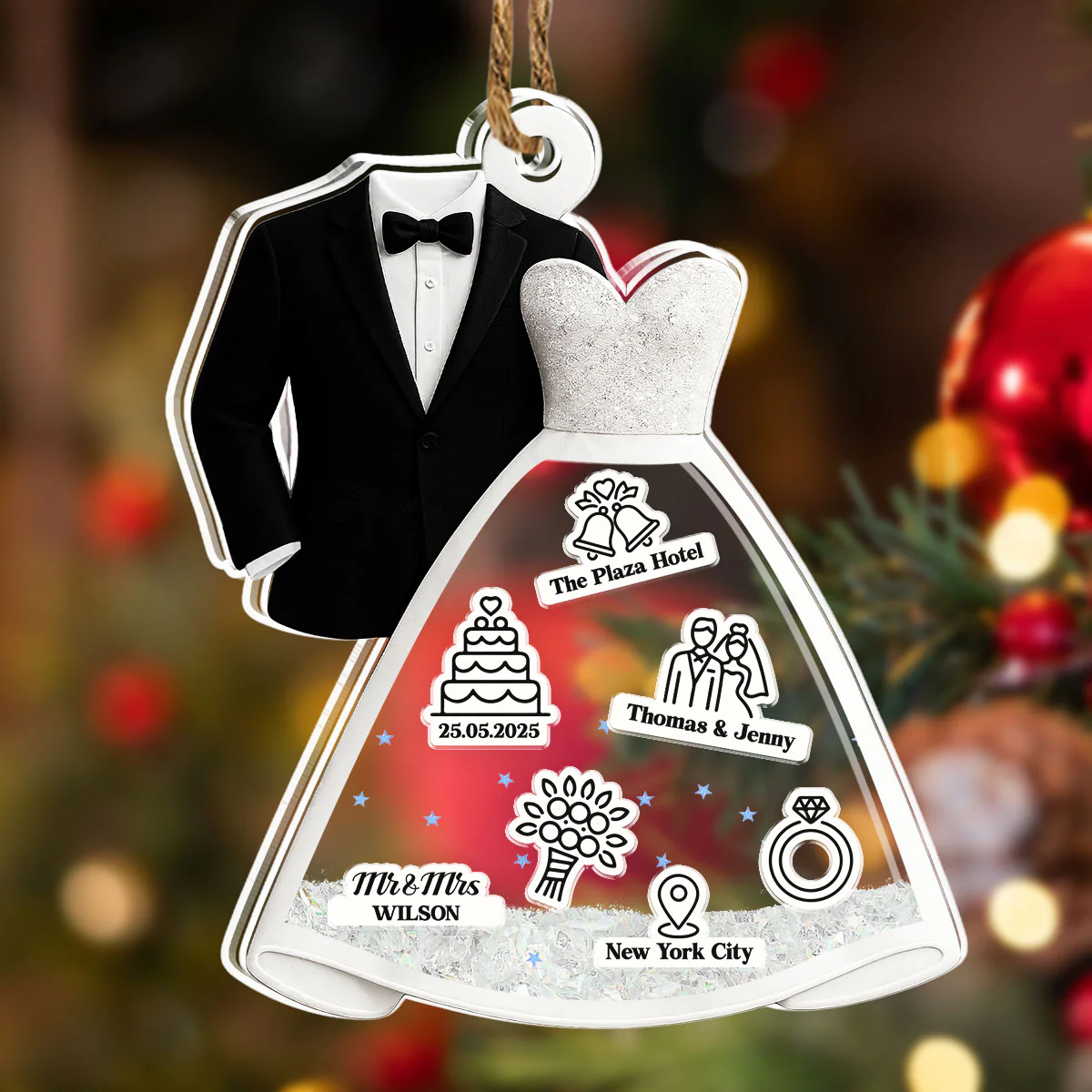 One Day To Day One - Personalized Custom Acrylic Shaker Ornament - Image 3