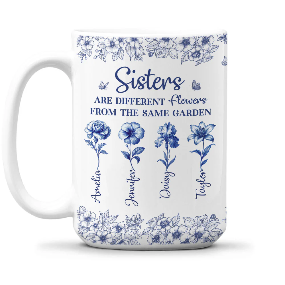 One Garden Many Flowers - Personalized Custom Coffee Mug - Image 2