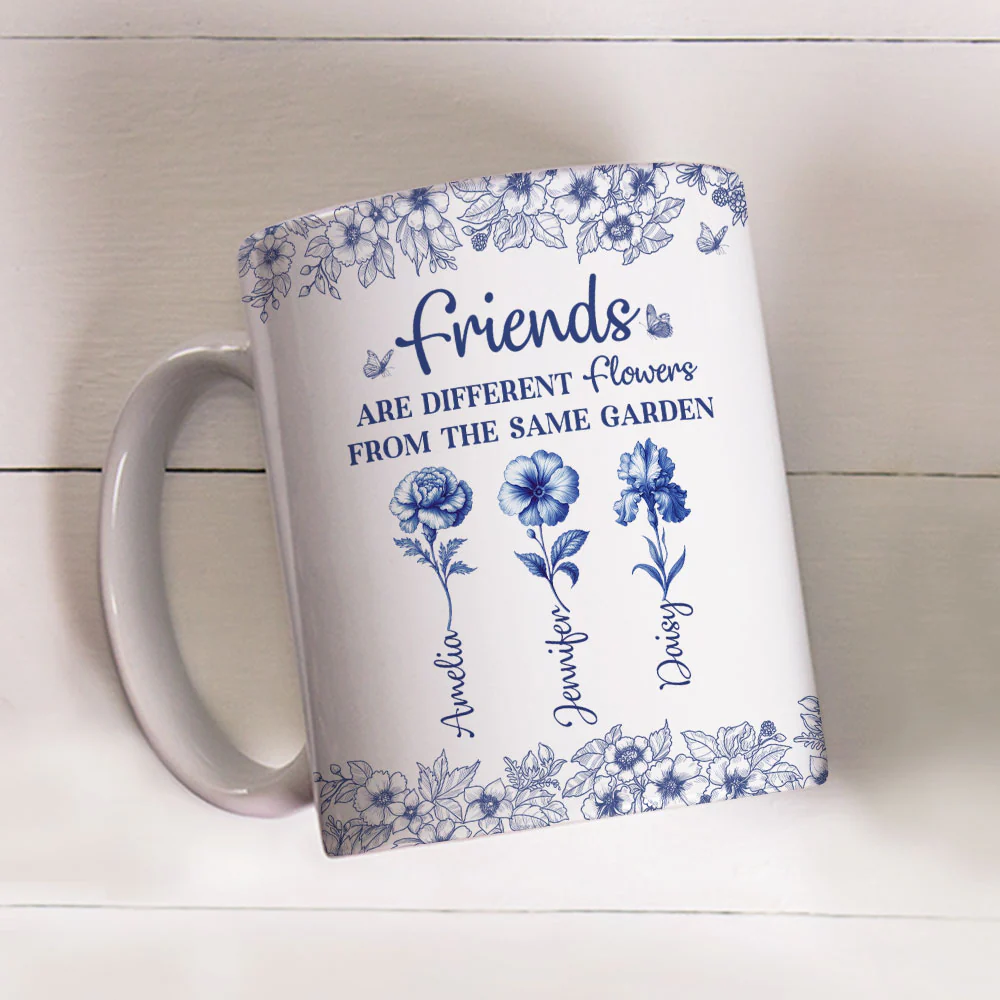 One Garden Many Flowers - Personalized Custom Coffee Mug - Image 3