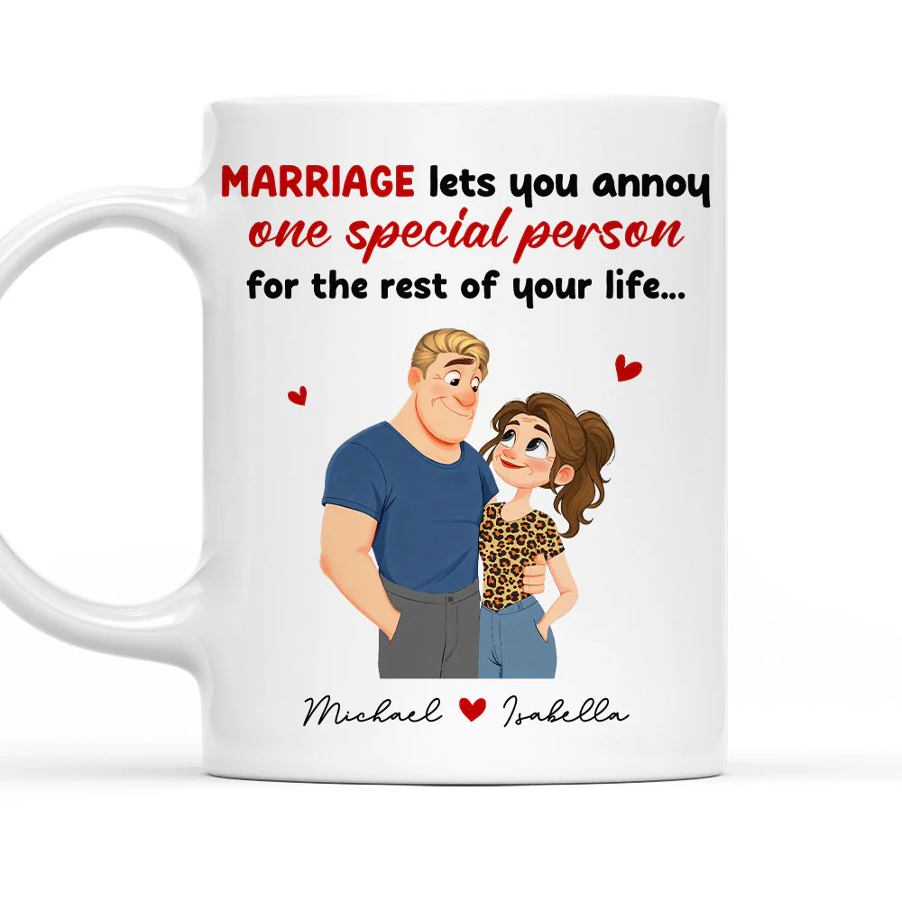 One Person Annoyed Forever Together - Personalized Custom Coffee Mug