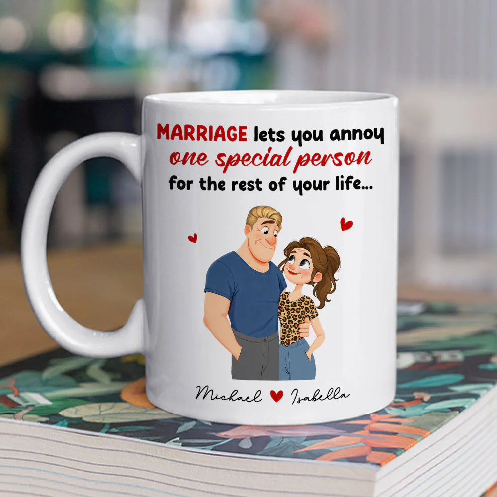 One Person Annoyed Forever Together - Personalized Custom Coffee Mug - Image 2