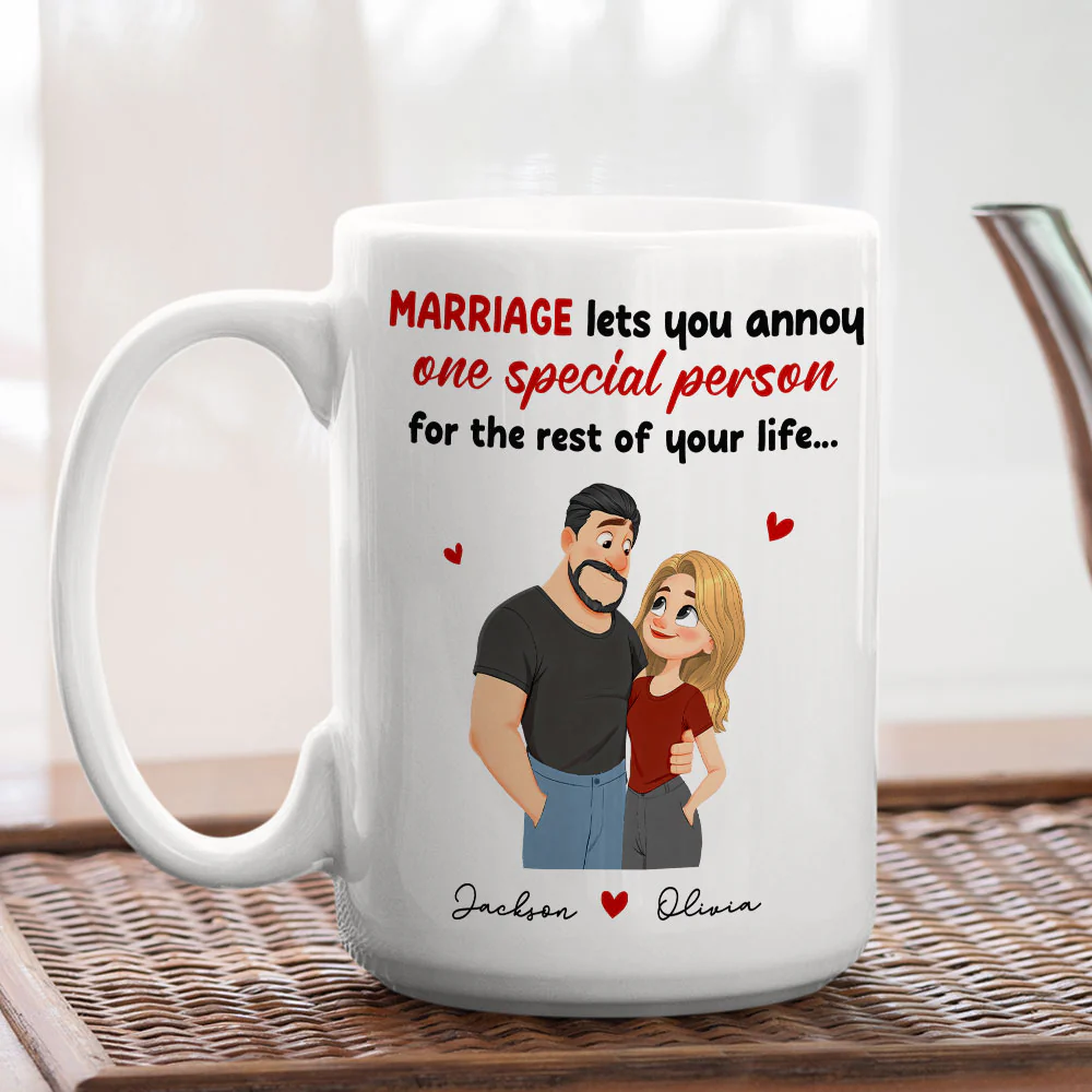 One Person Annoyed Forever Together - Personalized Custom Coffee Mug - Image 4