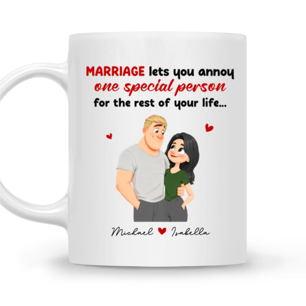 One Person Annoyed Forever Together - Personalized Custom Coffee Mug - Image 7
