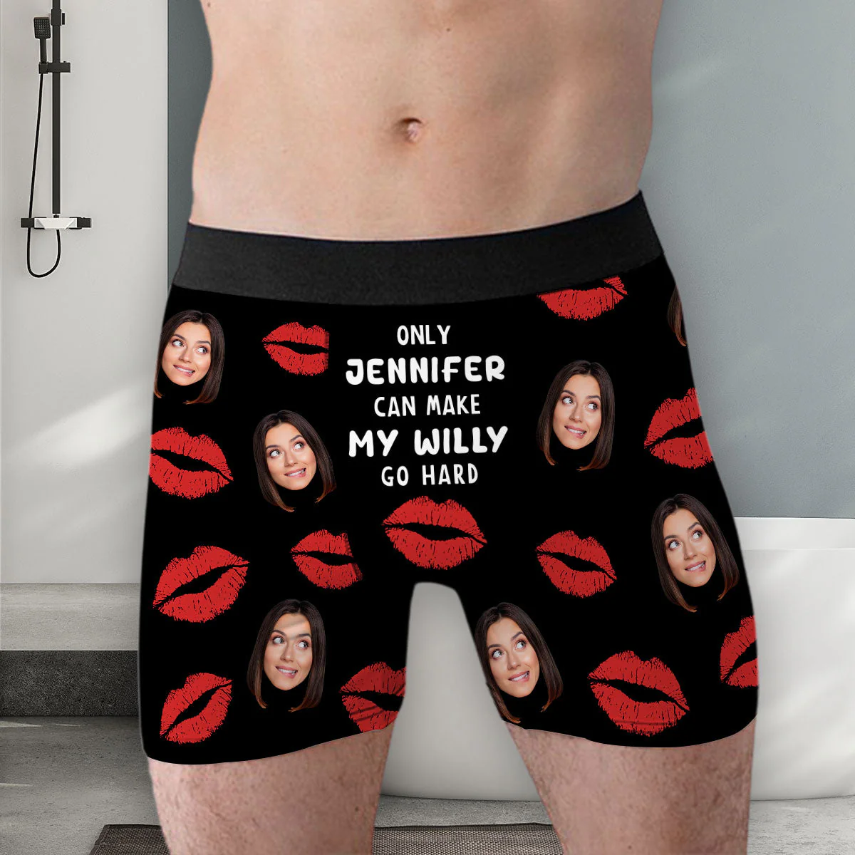 Only My Wife - Personalized Photo Men's Boxer Briefs - Image 3