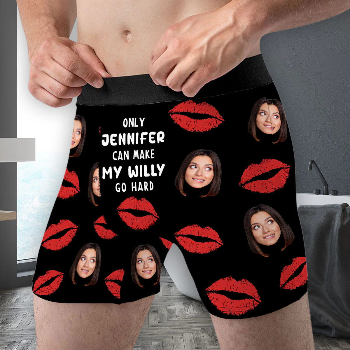 Only My Wife - Personalized Photo Men's Boxer Briefs - Image 5