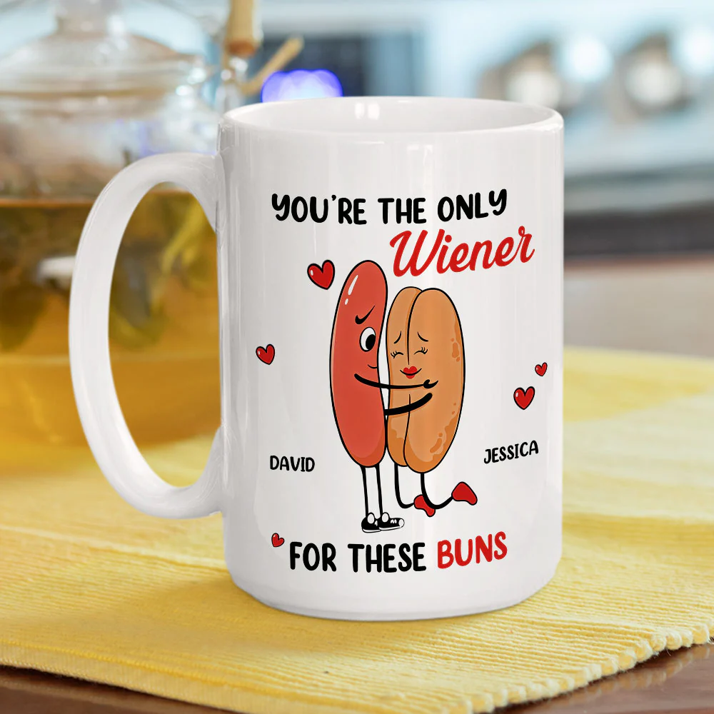 Only Wiener For My Buns - Personalized Custom Coffee Mug - Image 5