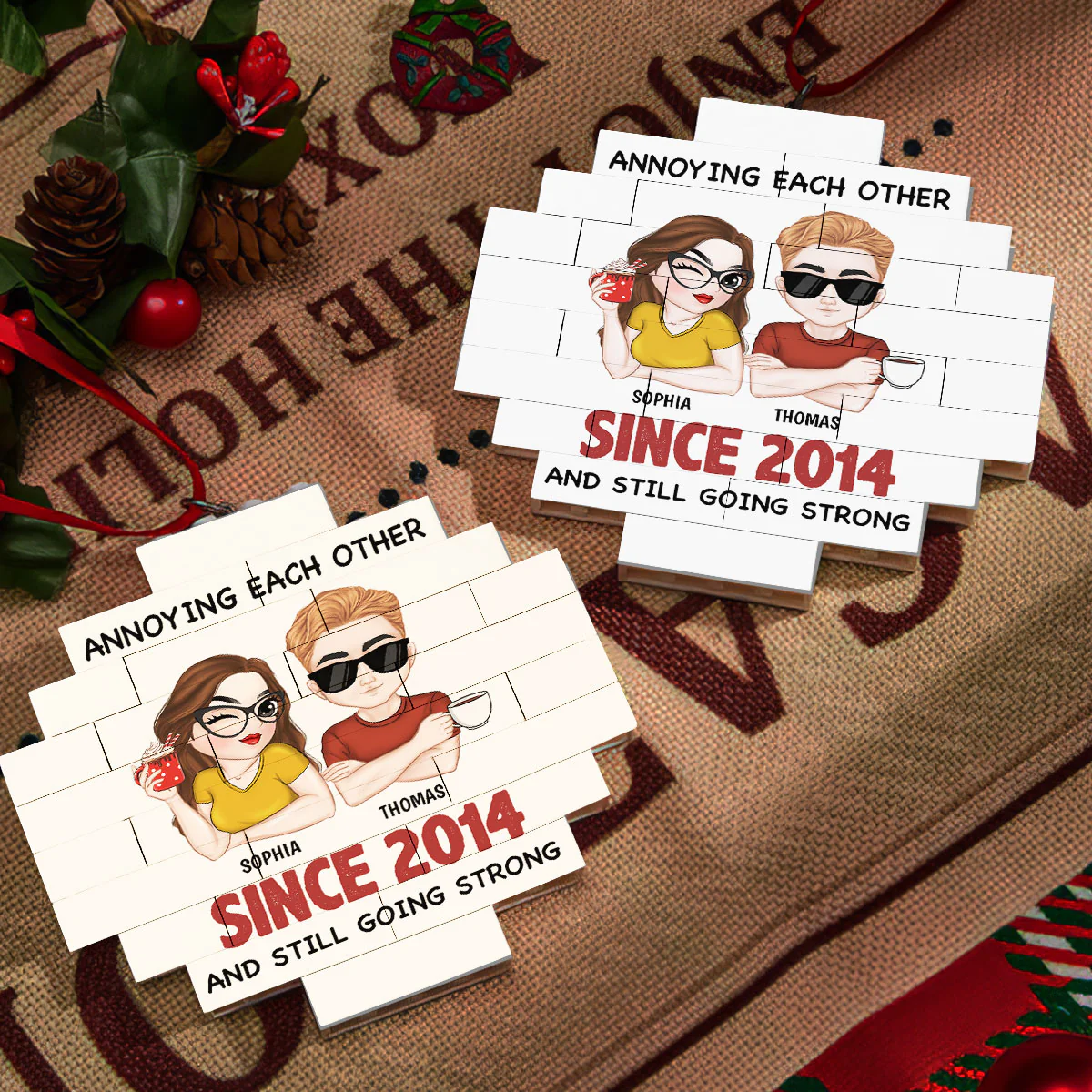 Only You - Personalized Custom Puzzle Ornament - Image 3