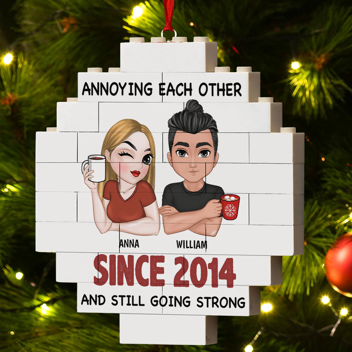 Only You - Personalized Custom Puzzle Ornament - Image 5