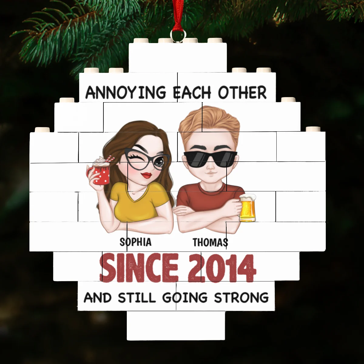 Only You - Personalized Custom Puzzle Ornament - Image 7