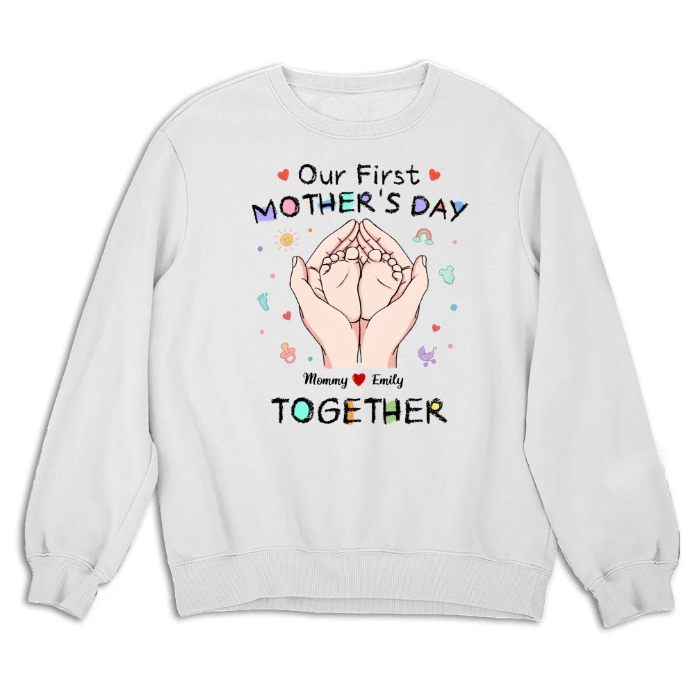 Our 1st Mothers Day - Personalized Custom Shirt - Image 13