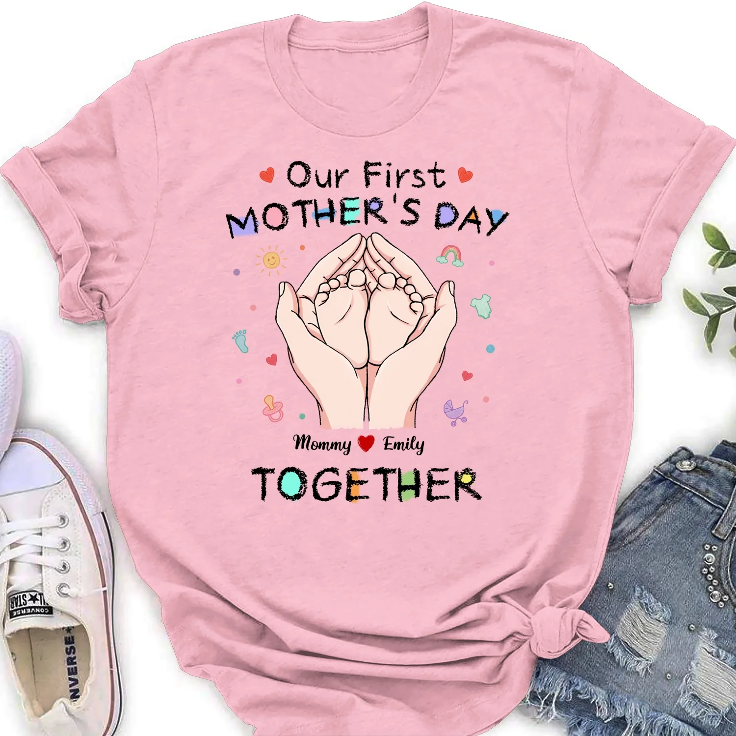 Our 1st Mothers Day - Personalized Custom Shirt - Image 18