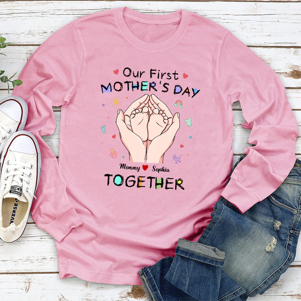 Our 1st Mothers Day - Personalized Custom Shirt - Image 5
