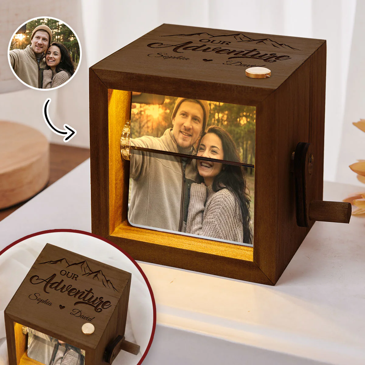 Our Adventure - Personalized Custom Photo Flipbook Animation Box