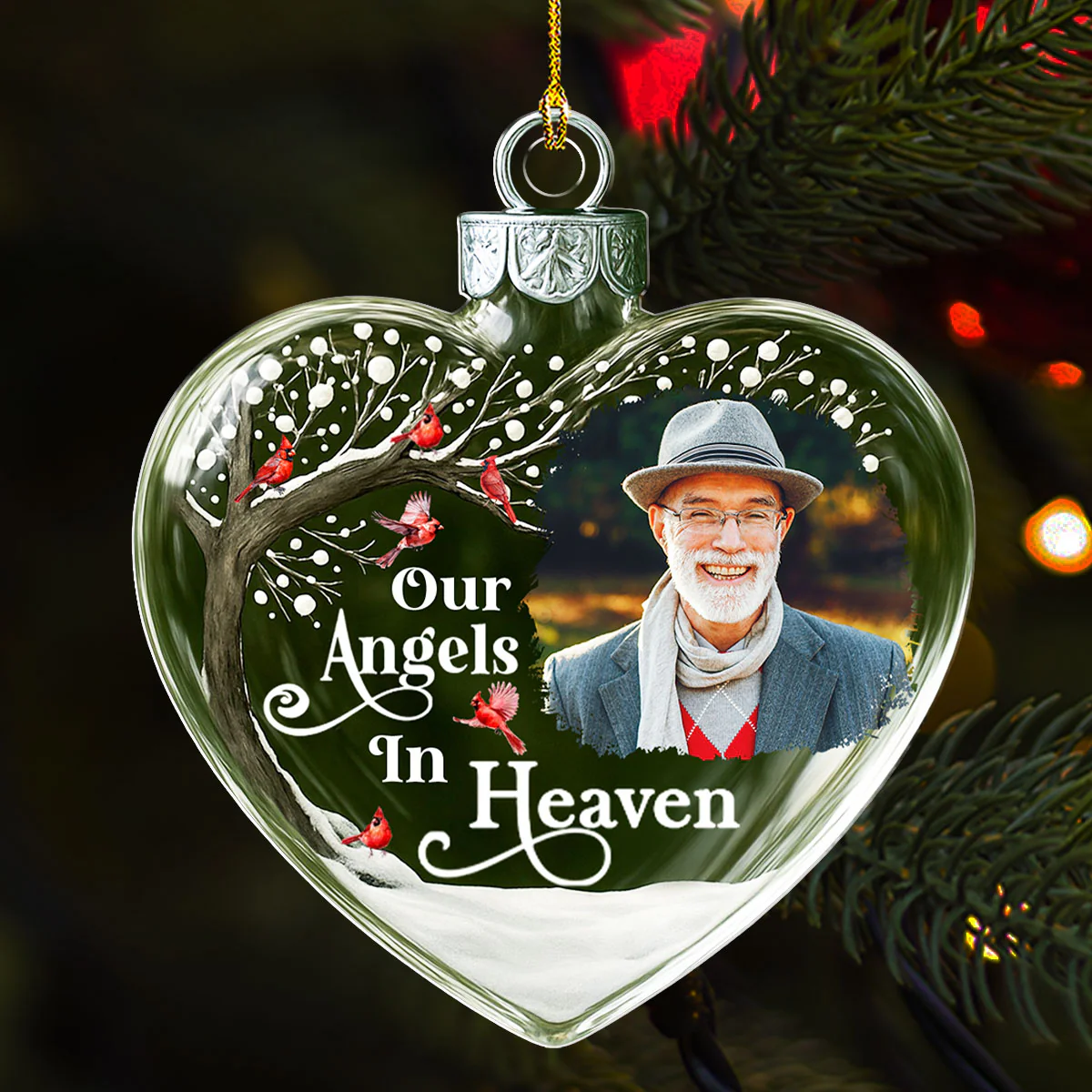 Our Angels In Heaven - Personalized Custom Acrylic Ornament - Image 4