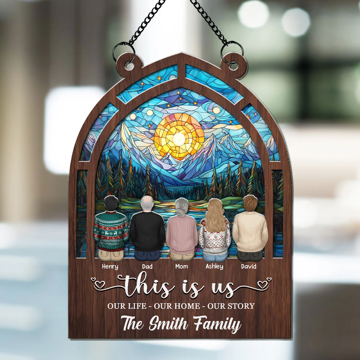 Our Bond Is Unbreakable - Personalized Custom Suncatcher - Image 3
