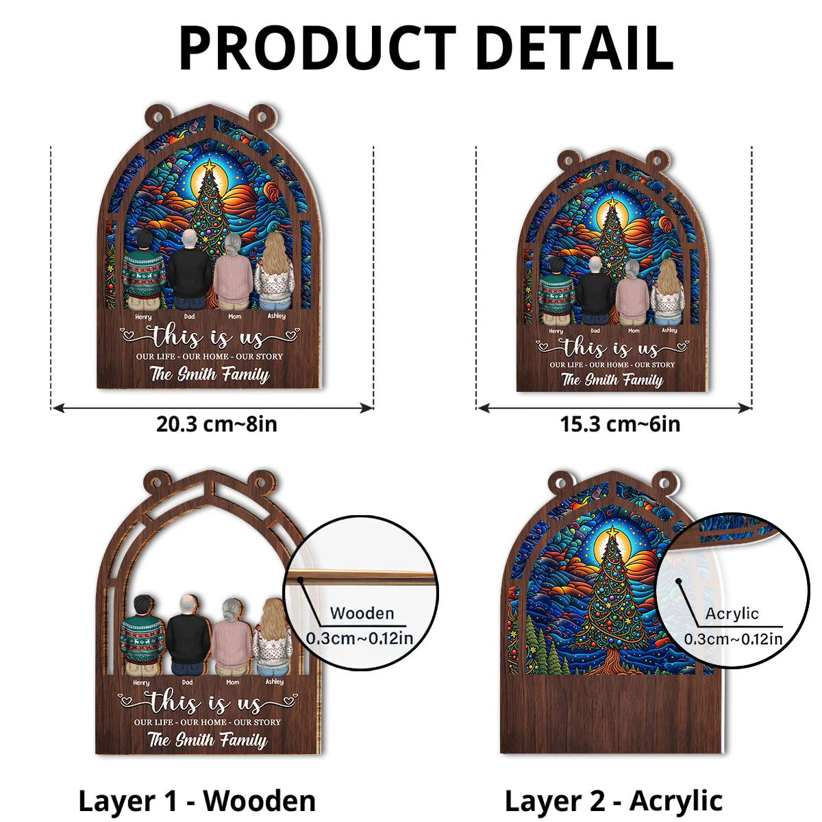 Our Bond Is Unbreakable - Personalized Custom Suncatcher - Image 5