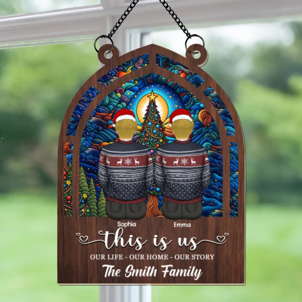 Our Bond Is Unbreakable - Personalized Custom Suncatcher - Image 6