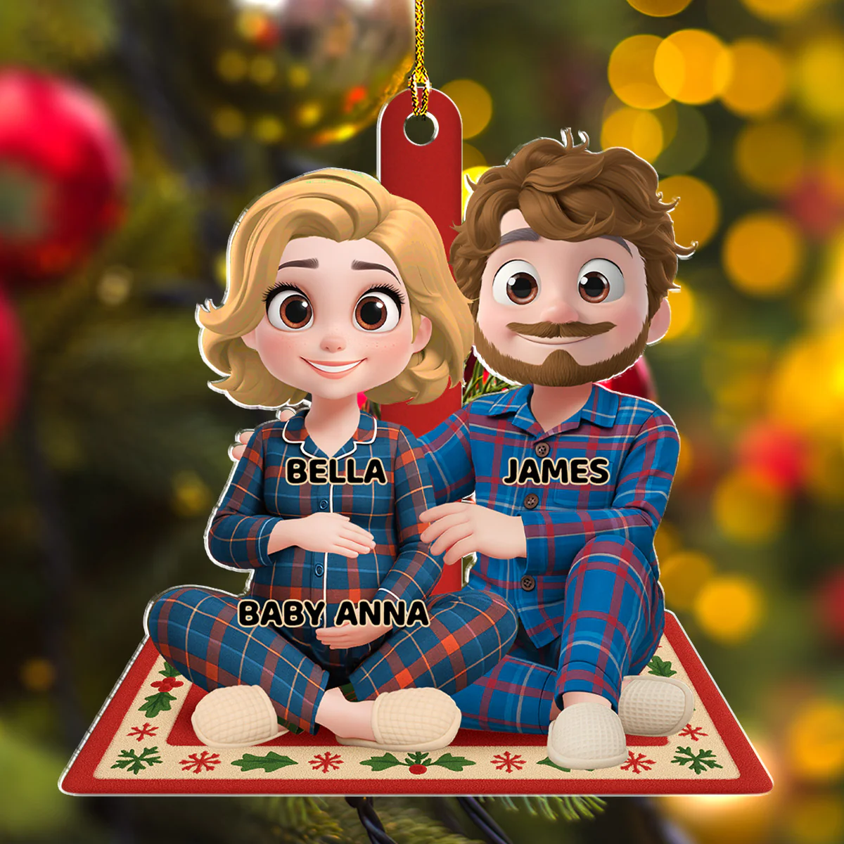 Our Bun In The Oven - Personalized Custom Acrylic Ornament - Image 4