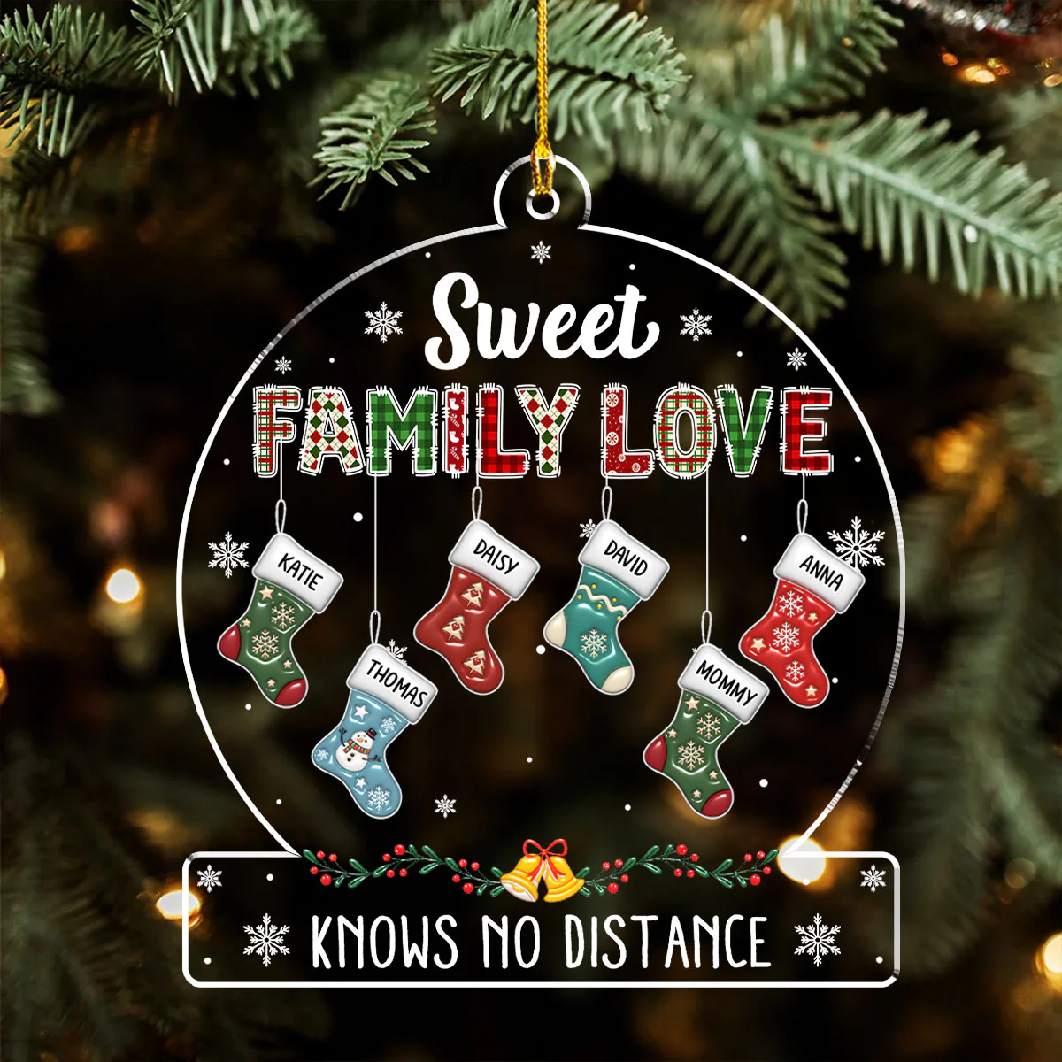 Our Childhood Memories - Personalized Custom 3D Effect Acrylic Ornament - Image 3