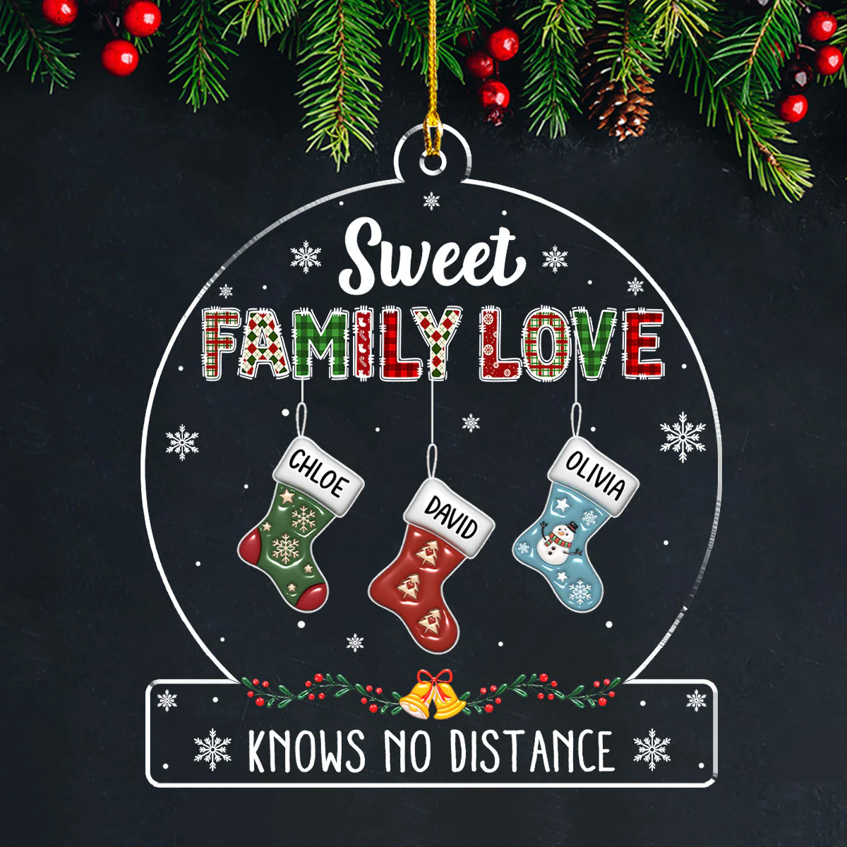 Our Childhood Memories - Personalized Custom 3D Effect Acrylic Ornament - Image 4