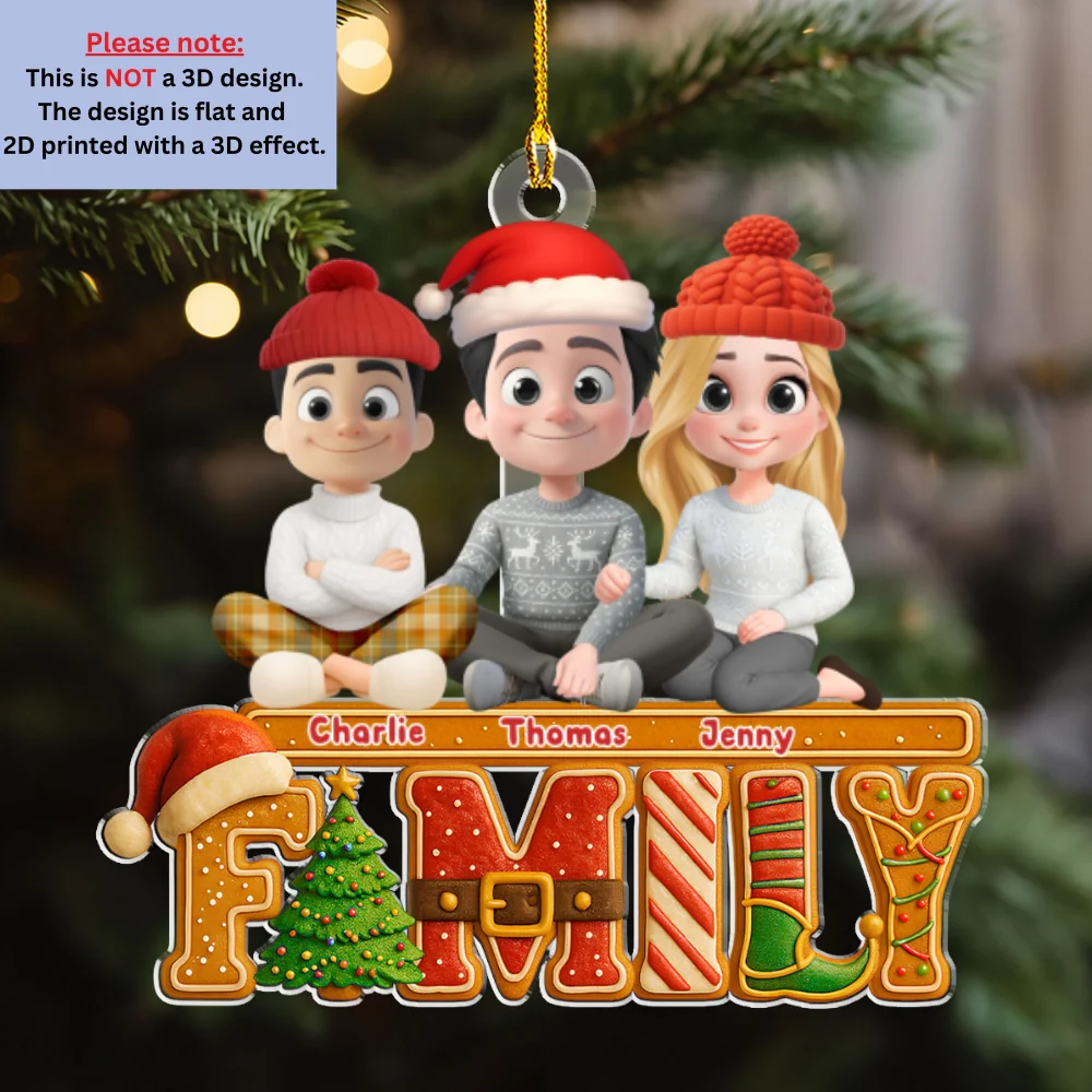Our Christmas Laughter - Personalized Custom Acrylic Ornament - Image 7
