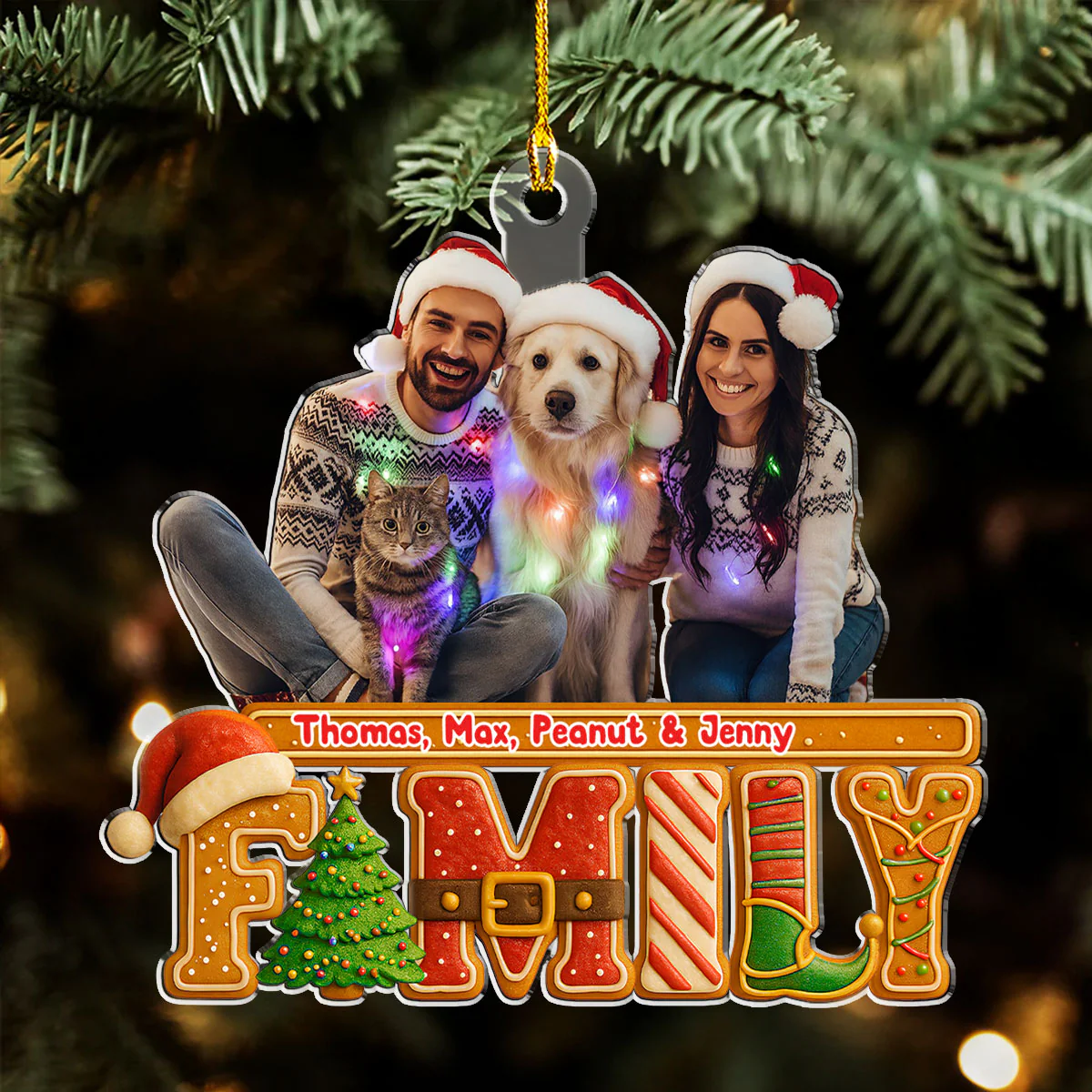 Our Christmas Laughter Photo - Personalized Custom Acrylic Ornament - Image 5