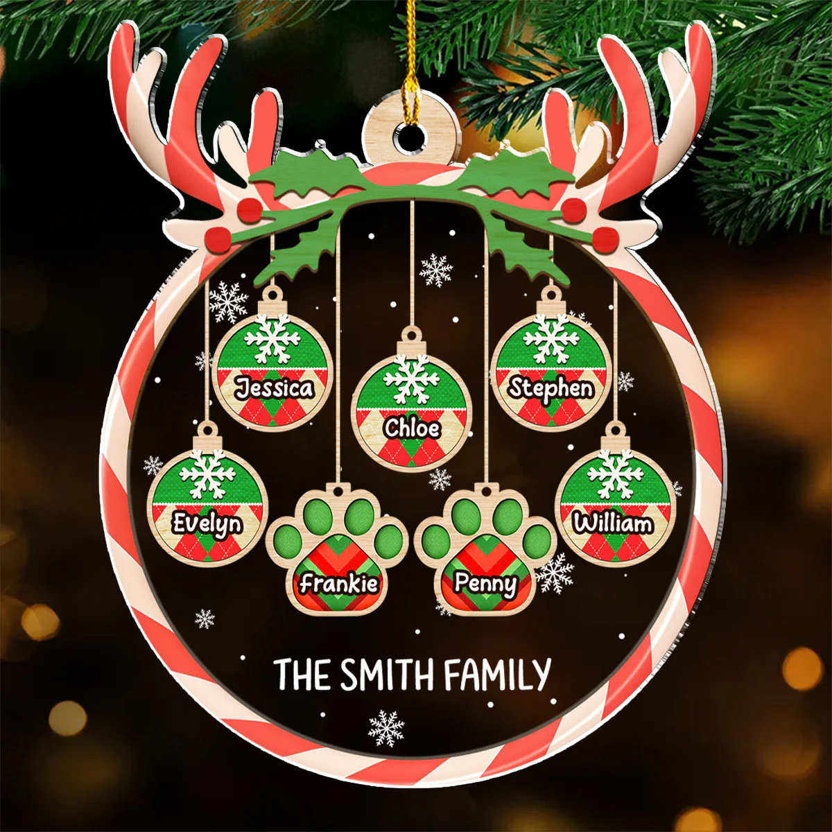 Our Christmas - Personalized Custom Acrylic Ornament - Image 3