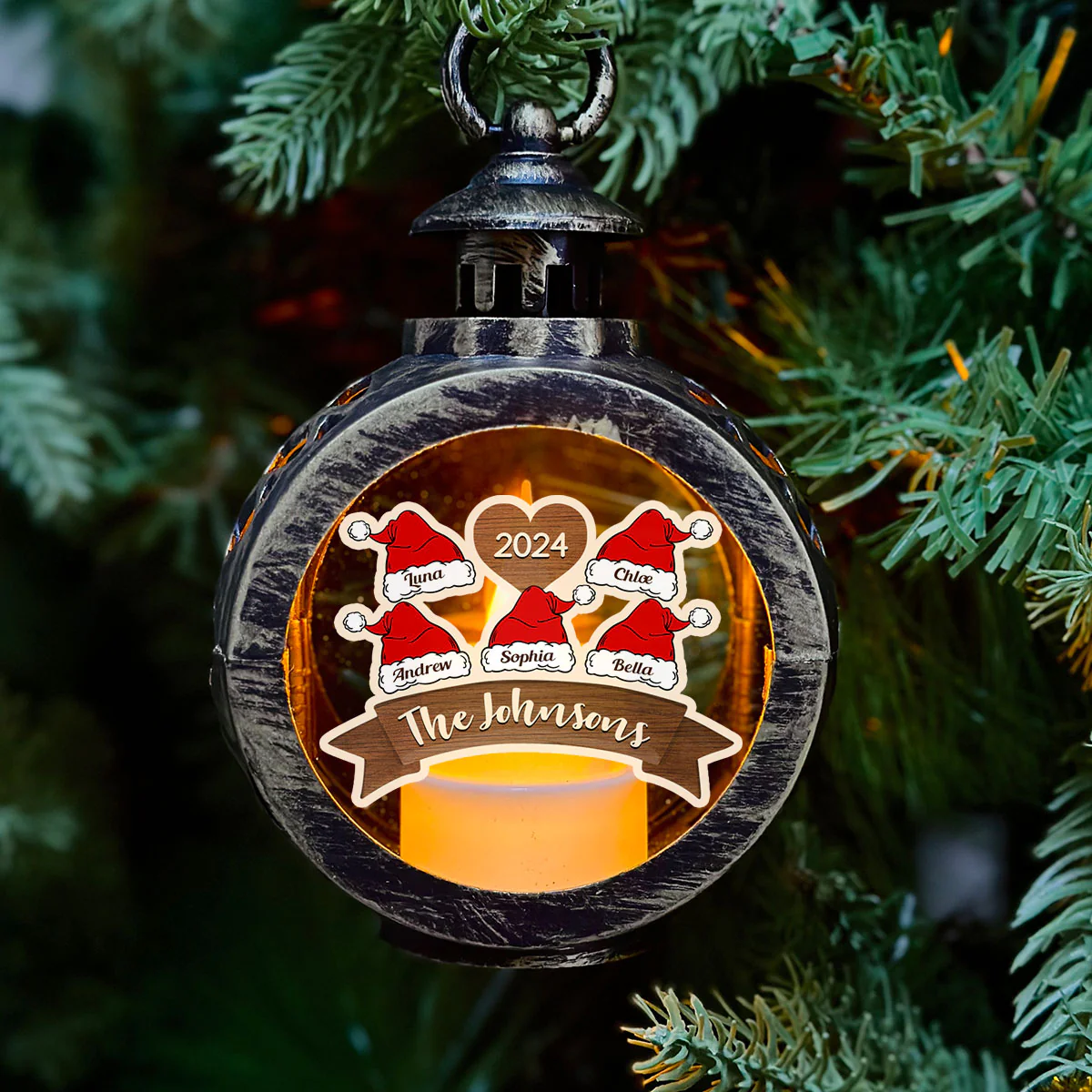 Our Christmas - Personalized Custom Christmas Lantern - Image 2