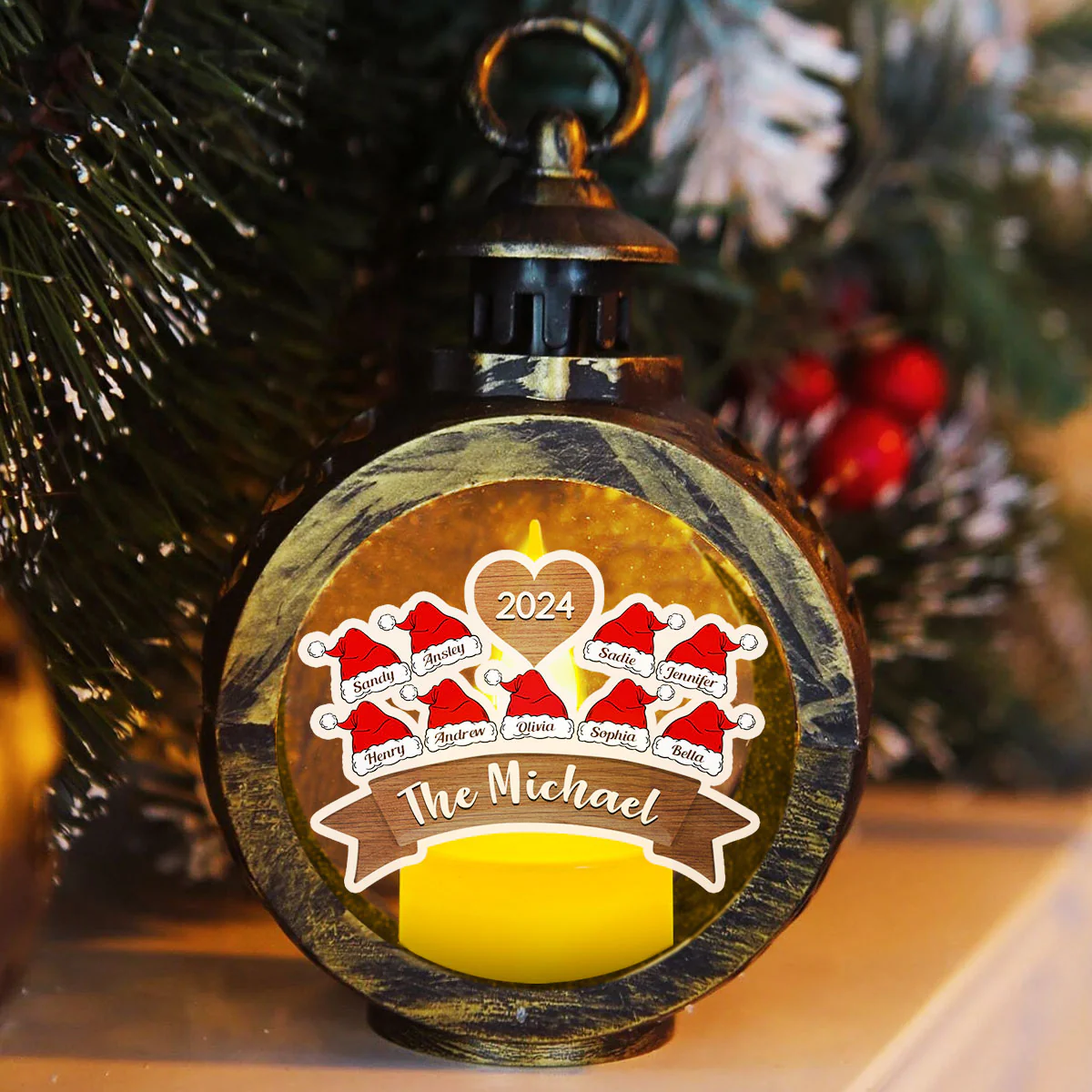 Our Christmas - Personalized Custom Christmas Lantern - Image 5